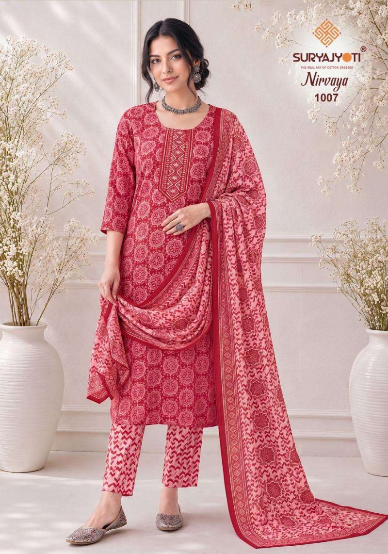 Nirvaya Vol 1 By Suryajyoti Rayon Foil Printed Readymade Dress 